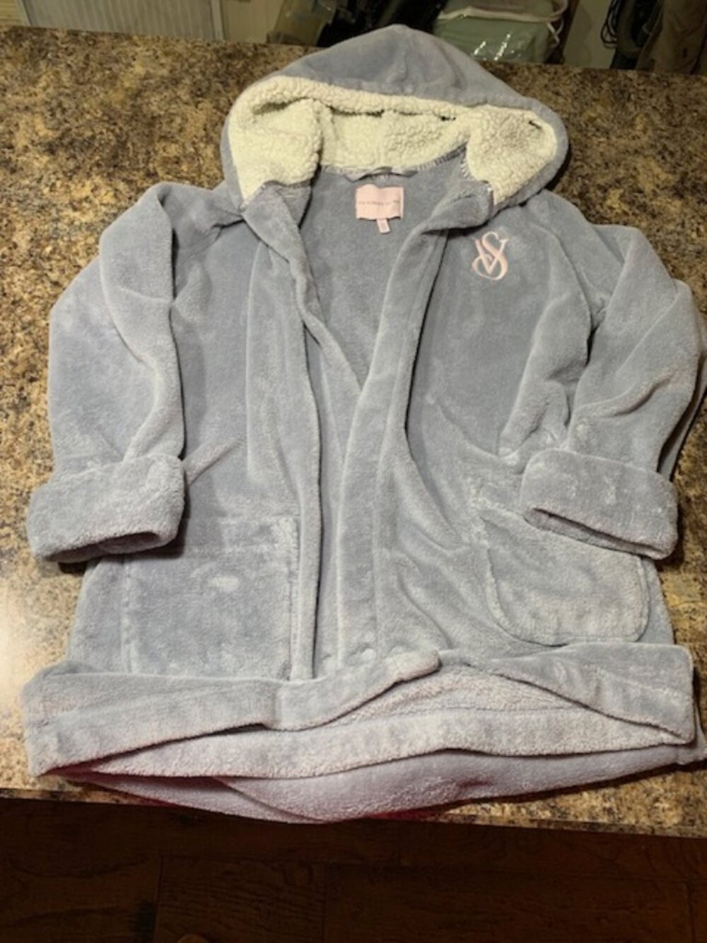 Victoria Secret Bath Robe (one size) & 2 Piece Pajamas (small)